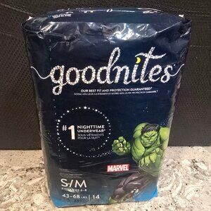 (1) pack of Goodnites Nighttime Underwear in S/M